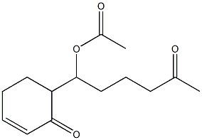 6-(1-Acetoxy-5-oxohexyl)-2-cyclohexen-1-one 结构式