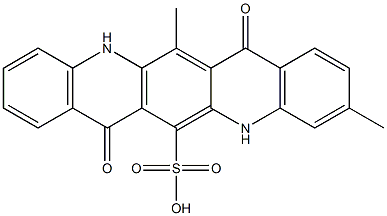 5,7,12,14-Tetrahydro-3,13-dimethyl-7,14-dioxoquino[2,3-b]acridine-6-sulfonic acid 结构式