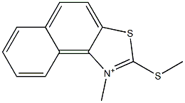 1-Methyl-2-(methylthio)naphtho[1,2-d]thiazol-1-ium 结构式