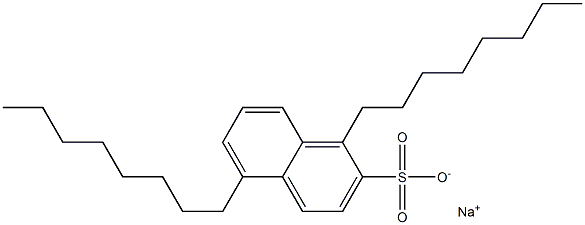1,5-Dioctyl-2-naphthalenesulfonic acid sodium salt 结构式