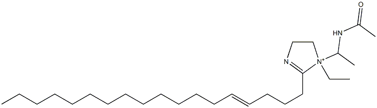 1-[1-(Acetylamino)ethyl]-1-ethyl-2-(4-octadecenyl)-2-imidazoline-1-ium 结构式