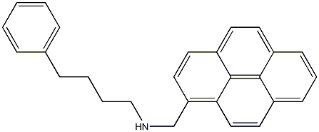 1-(4-Phenylbutylaminomethyl)pyrene 结构式