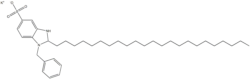 1-Benzyl-2,3-dihydro-2-tricosyl-1H-benzimidazole-5-sulfonic acid potassium salt 结构式