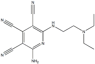 2-Amino-6-(2-diethylaminoethylamino)-3,4,5-pyridinetricarbonitrile 结构式