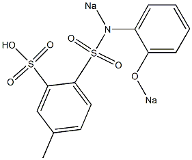 N-(2-Sodiooxyphenyl)-N-sodiosulfo-4-methylbenzenesulfonamide 结构式