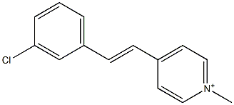 4-(3-Chlorostyryl)-1-methylpyridinium 结构式