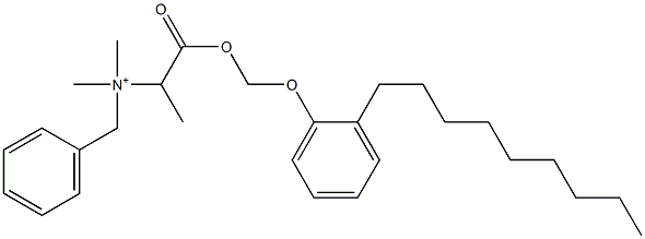 N,N-Dimethyl-N-benzyl-N-[1-[[(2-nonylphenyloxy)methyl]oxycarbonyl]ethyl]aminium 结构式