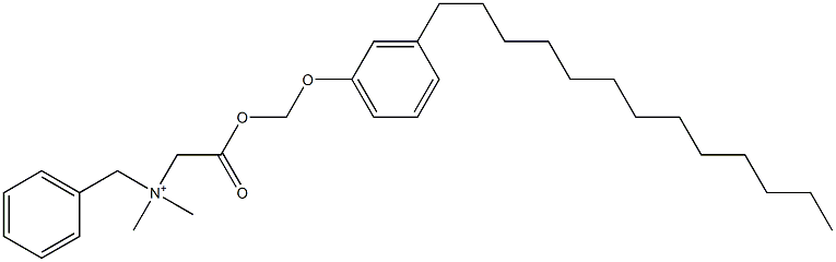 N,N-Dimethyl-N-benzyl-N-[[[(3-tridecylphenyloxy)methyl]oxycarbonyl]methyl]aminium 结构式