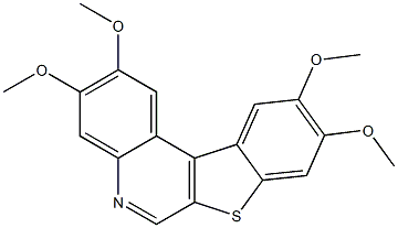 2,3,9,10-Tetramethoxy[1]benzothieno[2,3-c]quinoline 结构式