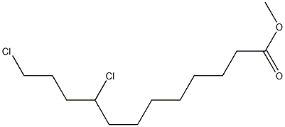 9,12-Dichlorododecanoic acid methyl ester 结构式