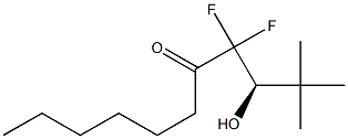 (3R)-4,4-Difluoro-3-hydroxy-2,2-dimethyl-5-undecanone 结构式