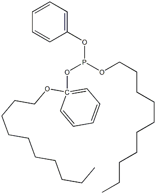 Phosphorous acid 1-(decyloxy)decyldiphenyl ester 结构式