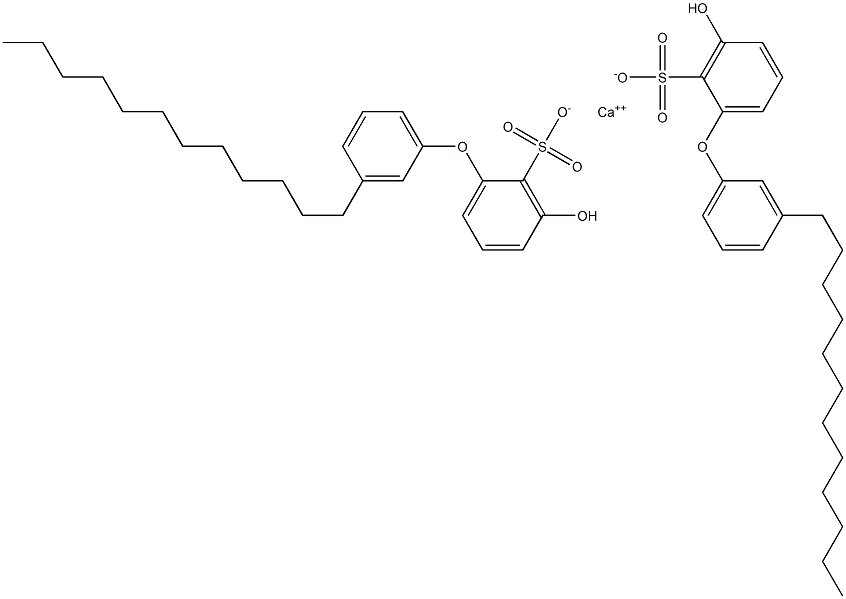 Bis(3-hydroxy-3'-dodecyl[oxybisbenzene]-2-sulfonic acid)calcium salt 结构式