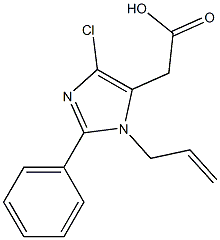 2-Phenyl-1-(2-propenyl)-4-chloro-1H-imidazole-5-acetic acid 结构式