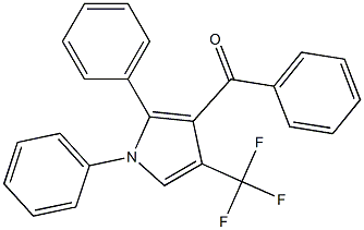 1,2-Diphenyl-3-benzoyl-4-trifluoromethyl-1H-pyrrole 结构式