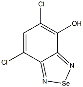 5,7-Dichloro-2,1,3-benzoselenadiazol-4-ol 结构式