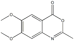 2-Methyl-6-methoxy-7-methoxy-4H-3,1-benzoxazin-4-one 结构式
