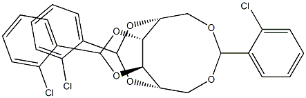 1-O,6-O:2-O,5-O:3-O,4-O-Tris(2-chlorobenzylidene)-D-glucitol 结构式