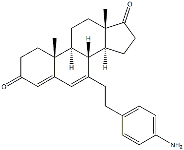 7-[2-(4-Aminophenyl)ethyl]-4,6-androstadiene-3,17-dione 结构式