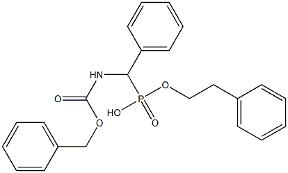 (Benzyloxycarbonylamino)(phenyl)methylphosphonic acid 2-phenylethyl ester 结构式