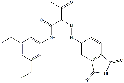 N-(3,5-Diethylphenyl)-2-(1,3-dioxoisoindolin-5-ylazo)-2-acetylacetamide 结构式