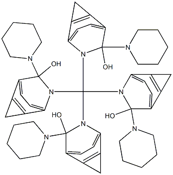 1,1',1'',1'''-[Methanetetrayltetrakis[methylene(oxy)(4,1-phenylene)(iminomethylene)]]tetrakispiperidine 结构式