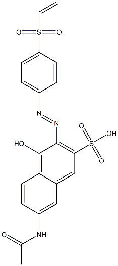 7-Acetylamino-4-hydroxy-3-[p-(vinylsulfonyl)phenylazo]-2-naphthalenesulfonic acid 结构式