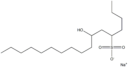 7-Hydroxyheptadecane-5-sulfonic acid sodium salt 结构式