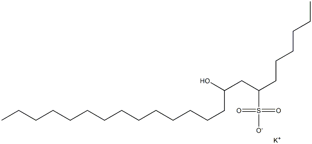 9-Hydroxytricosane-7-sulfonic acid potassium salt 结构式