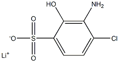 3-Amino-4-chloro-2-hydroxybenzenesulfonic acid lithium salt 结构式