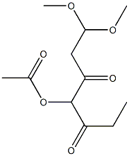 Acetic acid 4,4-dimethoxy-1-propionyl-2-oxobutyl ester 结构式