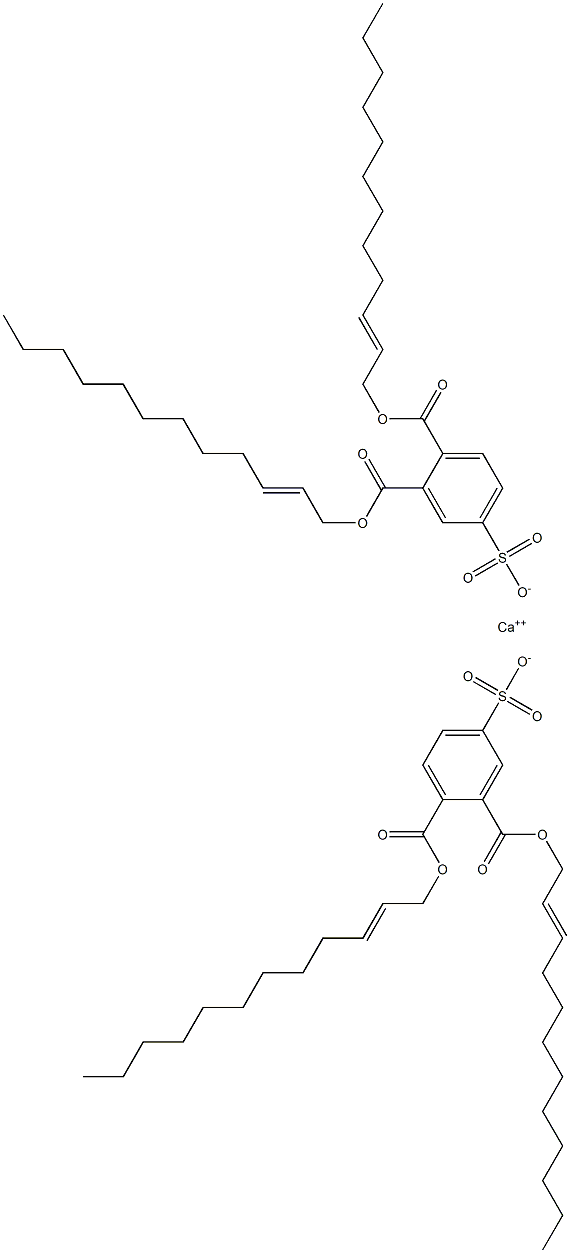 Bis[3,4-di(2-dodecenyloxycarbonyl)benzenesulfonic acid]calcium salt 结构式