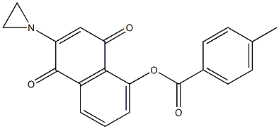 2-(1-Aziridinyl)-5-(4-methylbenzoyloxy)-1,4-naphthoquinone 结构式