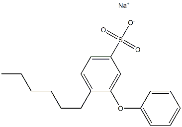 4-Hexyl-3-phenoxybenzenesulfonic acid sodium salt 结构式