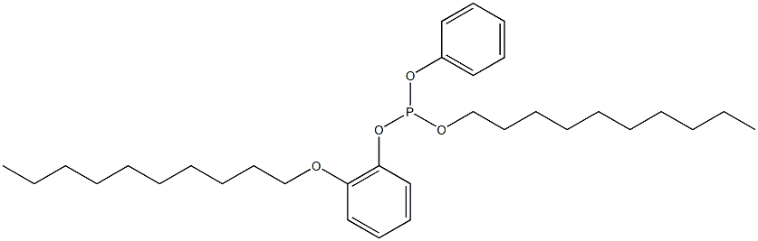 Phosphorous acid 6-(decyloxy)decyldiphenyl ester 结构式