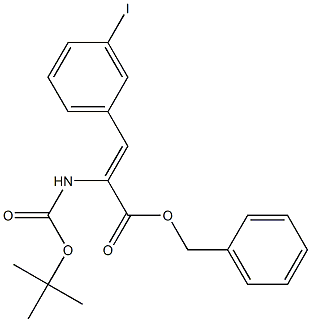 3-(3-Iodophenyl)-2-[(tert-butoxy)carbonylamino]acrylic acid benzyl ester 结构式