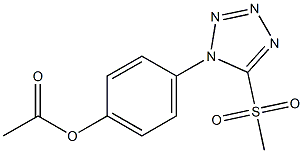 Acetic acid 4-(5-methylsulfonyl-1H-tetrazol-1-yl)phenyl ester 结构式