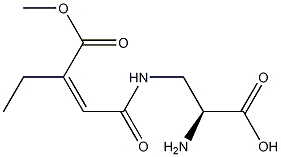 (2S)-3-[[3-(Methoxycarbonyl)-1-oxo-2-penten-1-yl]amino]-2-aminopropanoic acid 结构式