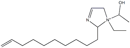2-(9-Decenyl)-1-ethyl-1-(1-hydroxyethyl)-3-imidazoline-1-ium 结构式