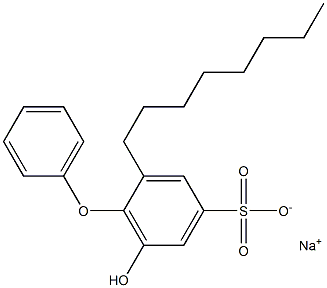 6-Hydroxy-2-octyl[oxybisbenzene]-4-sulfonic acid sodium salt 结构式