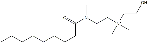 2-(N-Nonanoyl-N-methylamino)-N-(2-hydroxyethyl)-N,N-dimethylethanaminium 结构式