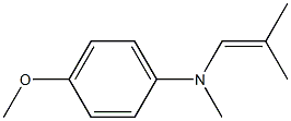 N-Methyl-N-(2-methyl-1-propenyl)-4-methoxyaniline 结构式