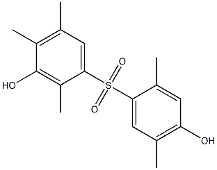 3,4'-Dihydroxy-2,2',4,5,5'-pentamethyl[sulfonylbisbenzene] 结构式