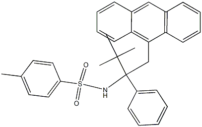 9-[2-Phenyl-2-tert-butyl-2-(tosylamino)ethyl]anthracene 结构式