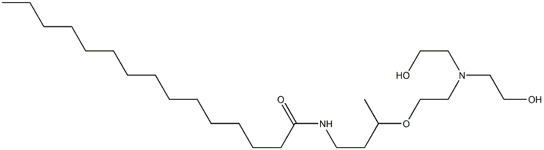 N-[3-[2-[Bis(2-hydroxyethyl)amino]ethoxy]butyl]pentadecanamide 结构式