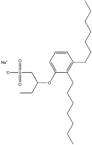 2-(2,3-Diheptylphenoxy)butane-1-sulfonic acid sodium salt 结构式