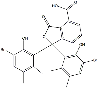 1,1-Bis(5-bromo-6-hydroxy-2,3-dimethylphenyl)-1,3-dihydro-3-oxoisobenzofuran-4-carboxylic acid 结构式