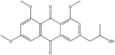 1-Methoxy-3-(2-hydroxypropyl)-6-methoxy-8-methoxy-9,10-anthraquinone 结构式