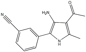 m-(4-Acetyl-3-amino-5-methyl-1H-pyrrol-2-yl)benzonitrile 结构式