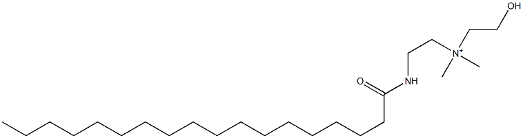 2-Hydroxy-N,N-dimethyl-N-[2-[(1-oxooctadecyl)amino]ethyl]ethanaminium 结构式